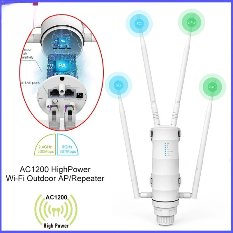 Всепогодный Wi-Fi сигнал дальнего действия Wavlink Ac600 1200M Открытый расширитель диапазона Wi-Fi, усилитель 4-направленная антенна Wi-Fi-маршрутизатор
Всепогодный Wi-Fi сигнал дальнего действия Wavlink Ac600 1200M Открытый расширитель диапазона Wi-Fi, усилитель 4-направленная антенна Wi-Fi-маршрутизатор