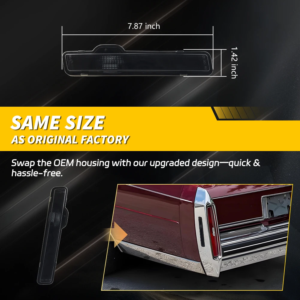 2PCS For 1980-1986 Cadillac Fleetwood 1980-1984 Deville 87-89 Brougham Rear Fender Light Reflector Light Side Marker Light Cover
2PCS For 1980-1986 Cadillac Fleetwood 1980-1984 Deville 87-89 Brougham Rear Fender Light Reflector Light Side Marker Light Cover