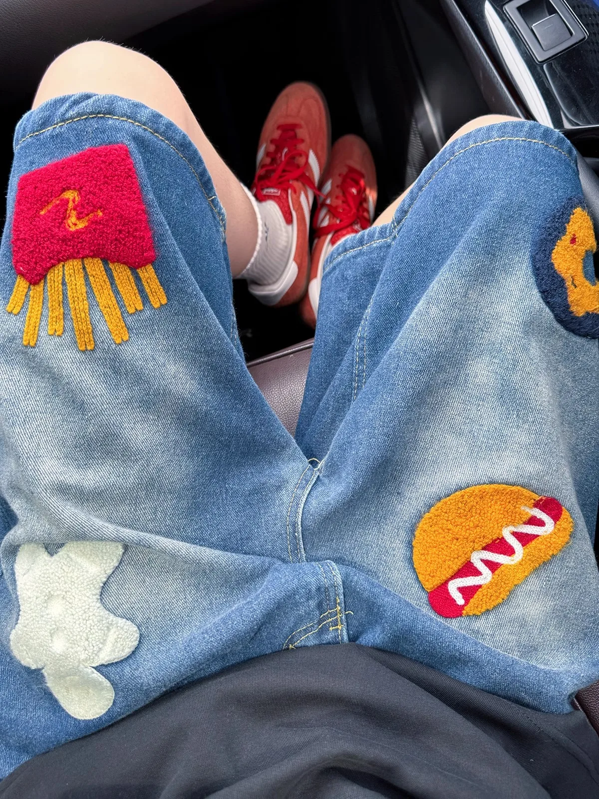 Retro American Towel Embroidered Denim orts Loose High Street Five-Point Pants for Men Summer Trendy Casual Straight Leg Jeans
Retro American Towel Embroidered Denim orts Loose High Street Five-Point Pants for Men Summer Trendy Casual Straight Leg Jeans