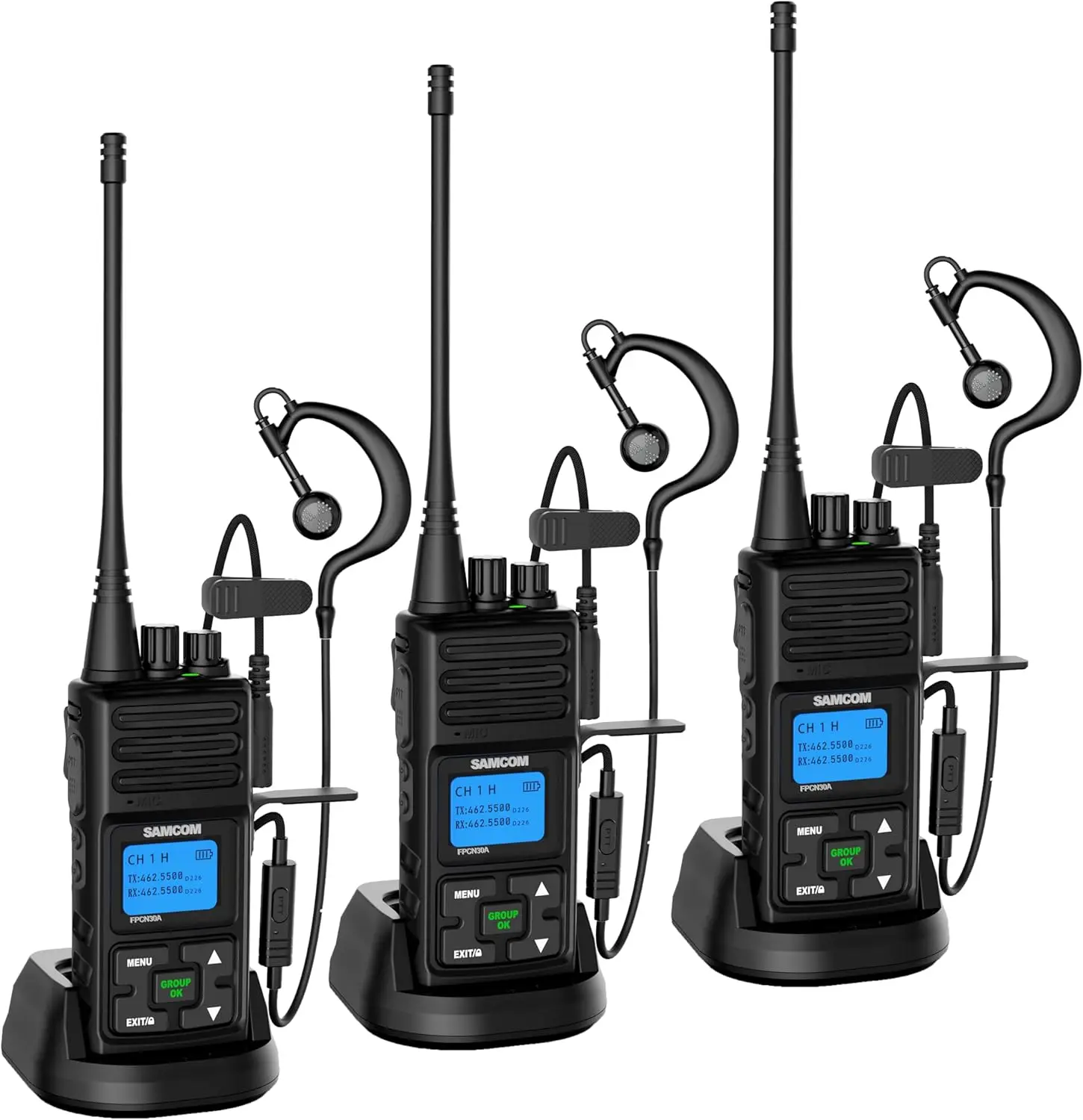 Professional 5W UHF Handheld Radios with Group Call, Long Range Rechargeable Walkie Talkies for Business, 3 Packs
Professional 5W UHF Handheld Radios with Group Call, Long Range Rechargeable Walkie Talkies for Business, 3 Packs