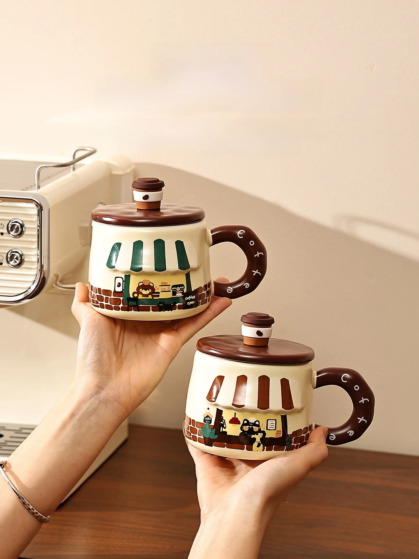 Creative Emed Cartoon Coffee House Mugs Cerc Water Cups with Lid for Women Home Use Breakfast Cups Adorable Bear Design
Creative Emed Cartoon Coffee House Mugs Cerc Water Cups with Lid for Women Home Use Breakfast Cups Adorable Bear Design