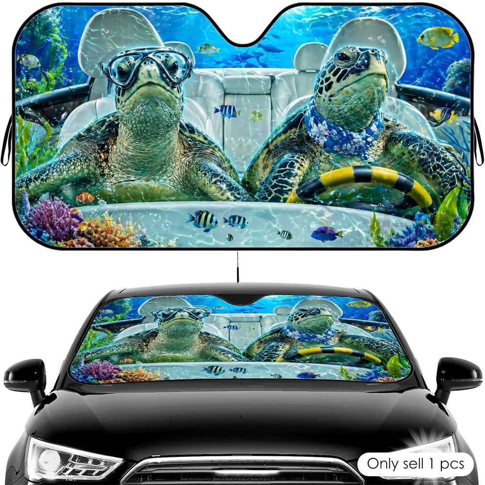 Sea Turtle Underwater Ride Sun Visor Car Front Windshield Shade UV Block Heat Shield Foldable Universal Fit Cover
Sea Turtle Underwater Ride Sun Visor Car Front Windshield Shade UV Block Heat Shield Foldable Universal Fit Cover