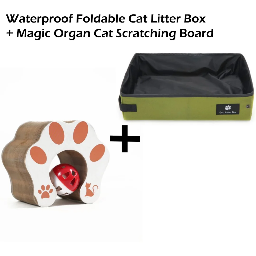 Waterproof Foldable Cat Litter Box and Magic Organ Cat Scratching Board Pack Durable Oxford Fabric Pet Toilet Bag Cat Suppliers
Waterproof Foldable Cat Litter Box and Magic Organ Cat Scratching Board Pack Durable Oxford Fabric Pet Toilet Bag Cat Suppliers
