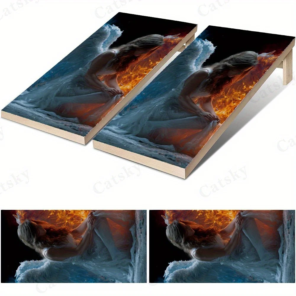 Angel with Ice - Fire Wings 2D Flat Vinyl Sandboard Stickers - Bubble-Free, Easy Application, Waterproof, One-Step Renovation fo
Angel with Ice - Fire Wings 2D Flat Vinyl Sandboard Stickers - Bubble-Free, Easy Application, Waterproof, One-Step Renovation fo