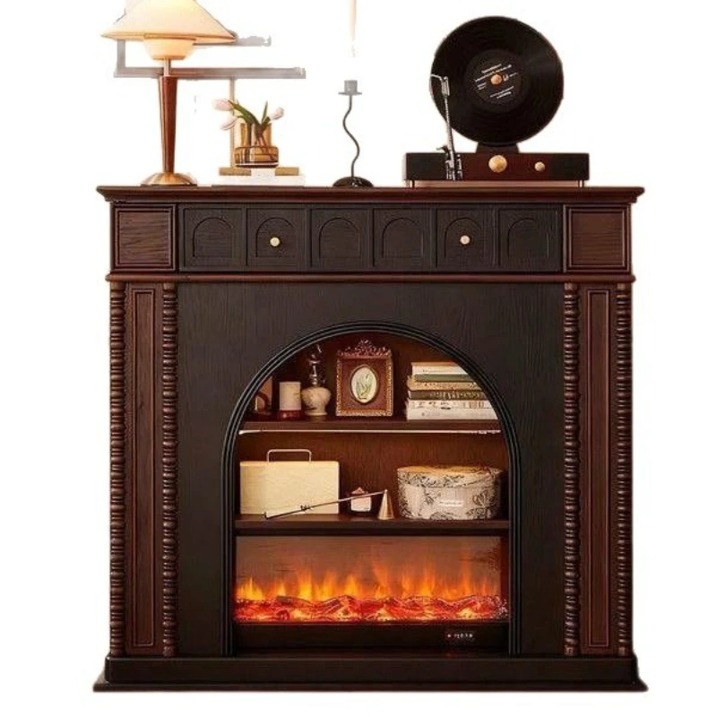 Retro fireplace decorative cabinet living room entrance
Retro fireplace decorative cabinet living room entrance