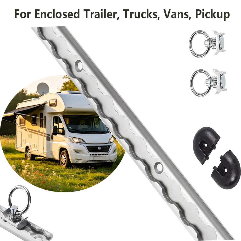 19.7 Inch Aluminum L Track Tie-Down System Aluminum Delivery Tie-Down Rail For Enclosed Trailer Cargo Fixing Trarvel Transfer
19.7 Inch Aluminum L Track Tie-Down System Aluminum Delivery Tie-Down Rail For Enclosed Trailer Cargo Fixing Trarvel Transfer