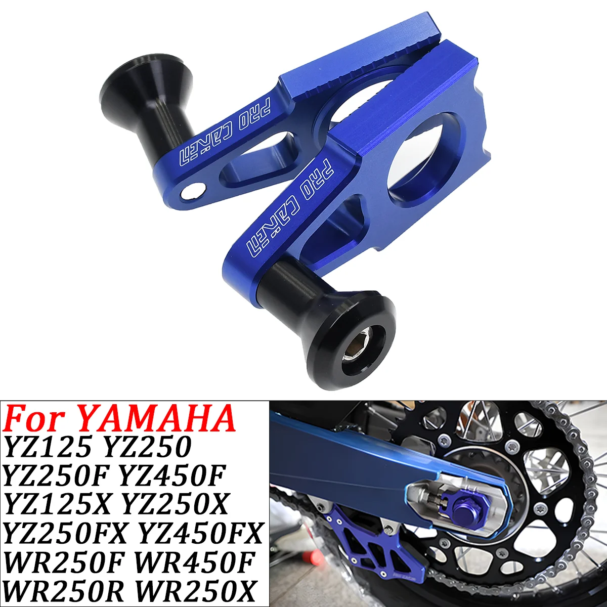 For YAMAHA YZ250F YZ450F YZ125 YZ250 YZ250X YZ250FX WR250F WR450F WR250R WR250X 2002-2022 CNC Rear Chain Adjuster Axle Block
For YAMAHA YZ250F YZ450F YZ125 YZ250 YZ250X YZ250FX WR250F WR450F WR250R WR250X 2002-2022 CNC Rear Chain Adjuster Axle Block