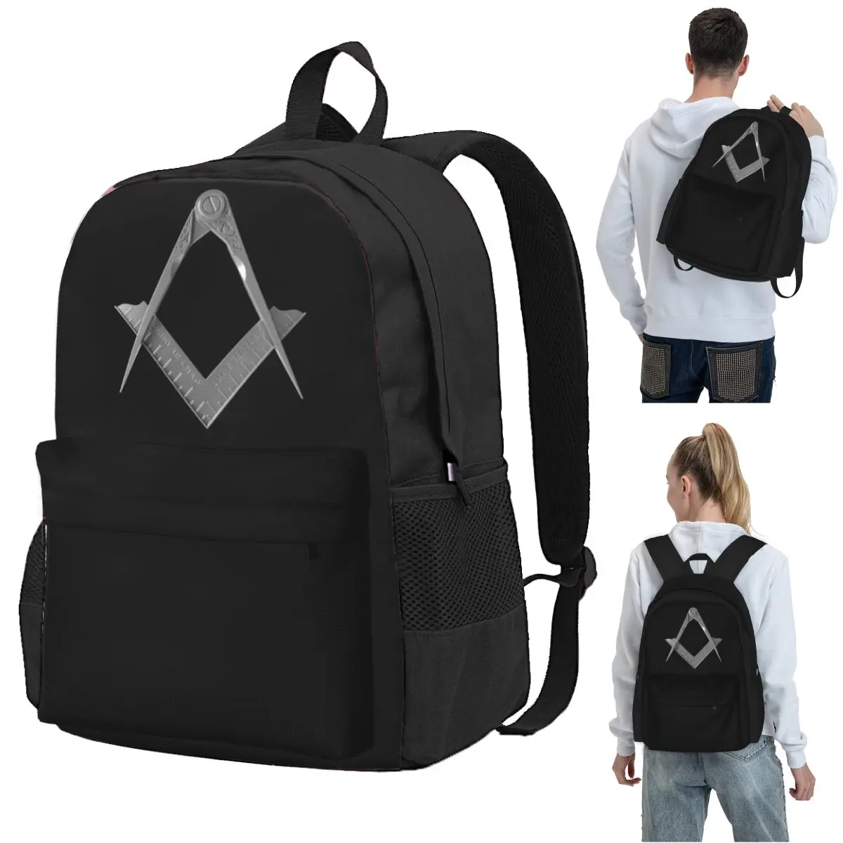 Freemason Silver Square And Compass Backpack Student BookBag Children School Bag Laptop Shoulder Bags for Boys Girls
Freemason Silver Square And Compass Backpack Student BookBag Children School Bag Laptop Shoulder Bags for Boys Girls