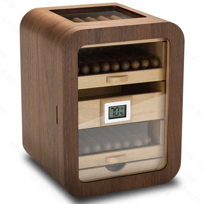 Cigar cabinet Mellow cedar wood Cigar moisturizer Fashion curved ebony light luxury mini small cigar cabinet
Cigar cabinet Mellow cedar wood Cigar moisturizer Fashion curved ebony light luxury mini small cigar cabinet