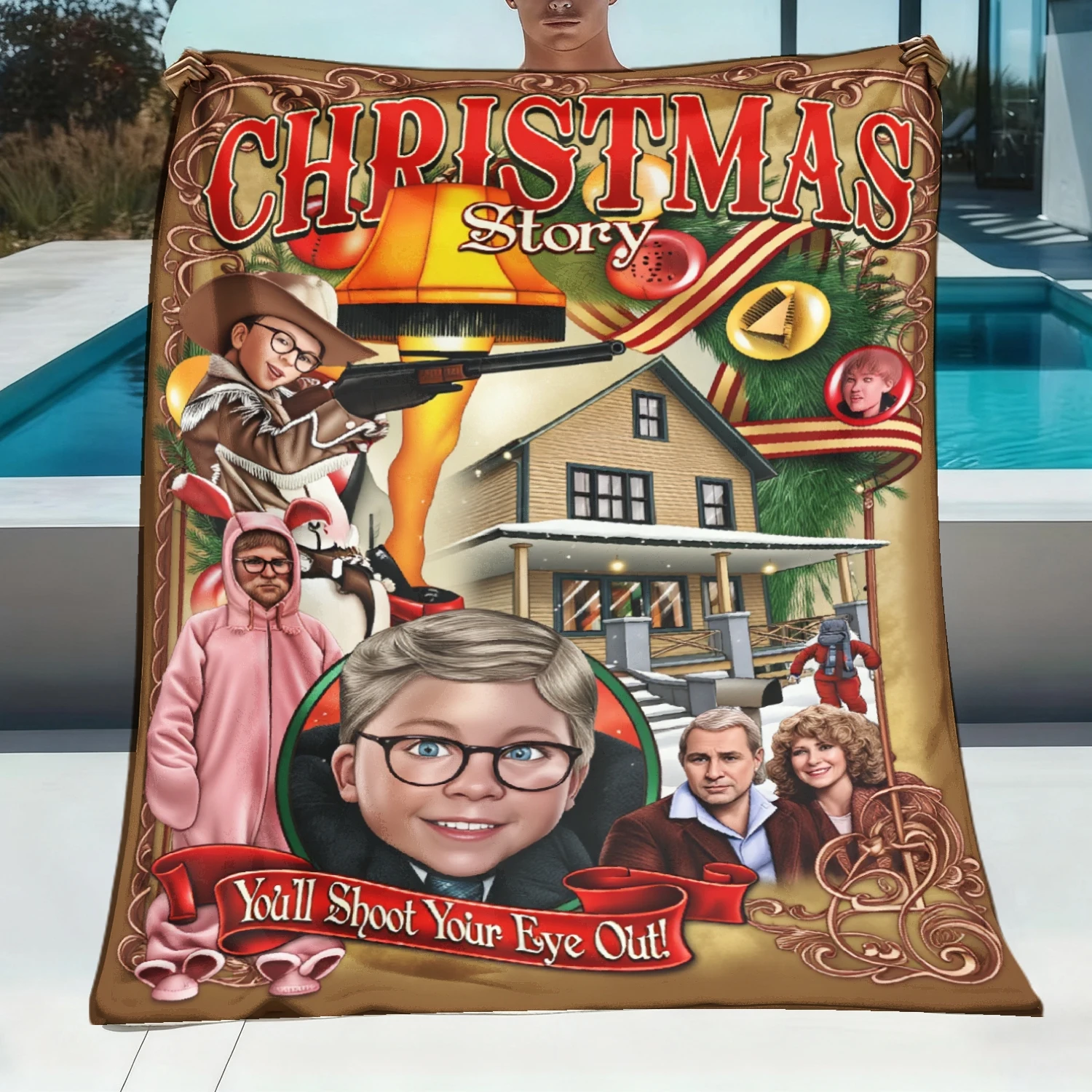 A Christmas Story Movie Blanket 2D Printed Soft Cozy Brown Red Green Flannel Throw Blanket for Sofa Bed Holiday Warm Blanket
A Christmas Story Movie Blanket 2D Printed Soft Cozy Brown Red Green Flannel Throw Blanket for Sofa Bed Holiday Warm Blanket