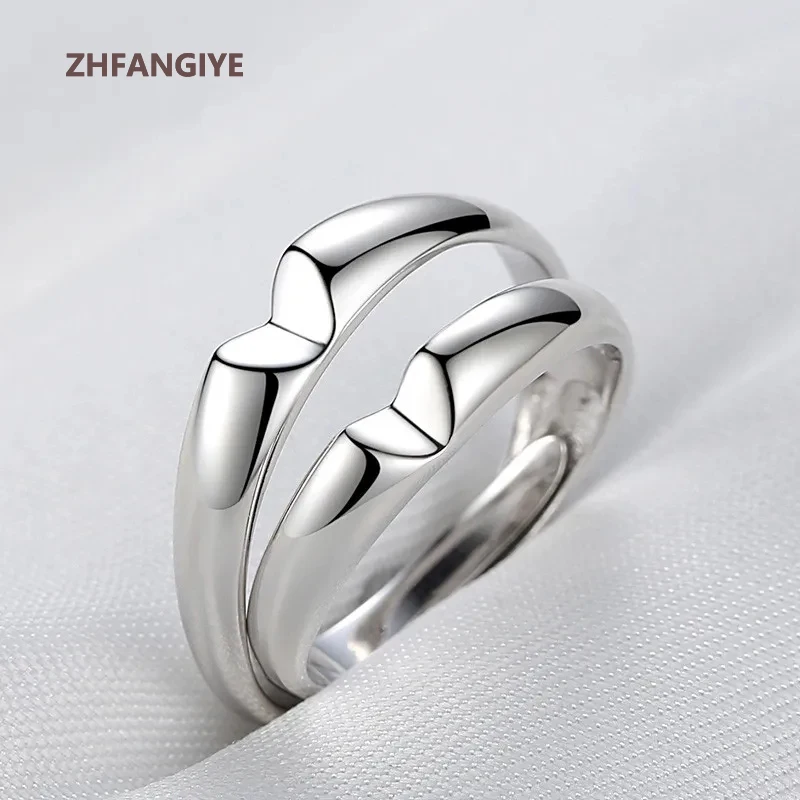 Fashion Rings for Women Men Lover 925 Silver Jewelry Heart Shape Open Finger Ring Wedding Party Accessory Wholesale Dropshipping
Fashion Rings for Women Men Lover 925 Silver Jewelry Heart Shape Open Finger Ring Wedding Party Accessory Wholesale Dropshipping