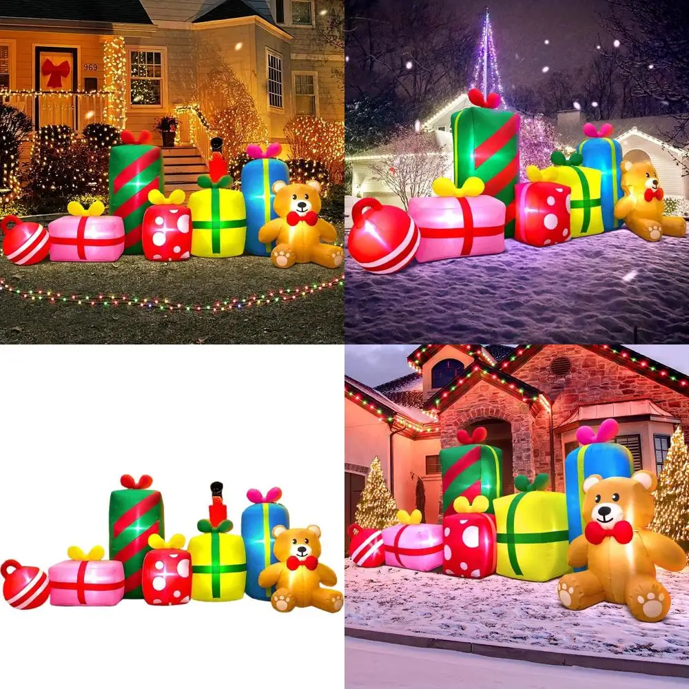 Giant 10FT Outdoor Christmas Inflatable Decorations: LED-lit Gift Boxes, Bear for Holiday Lawn & Garden Winter Festivities
Giant 10FT Outdoor Christmas Inflatable Decorations: LED-lit Gift Boxes, Bear for Holiday Lawn & Garden Winter Festivities