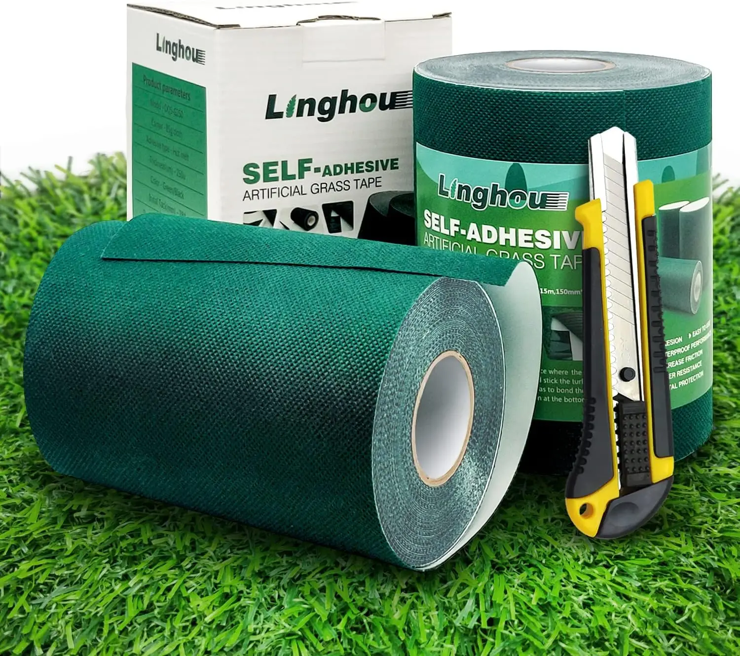 12"x65.6' Artificial Grass Seam Tape, High Bonding Adhesive for Turf Joints, Fake Lawn & Pet Rugs
12"x65.6' Artificial Grass Seam Tape, High Bonding Adhesive for Turf Joints, Fake Lawn & Pet Rugs
