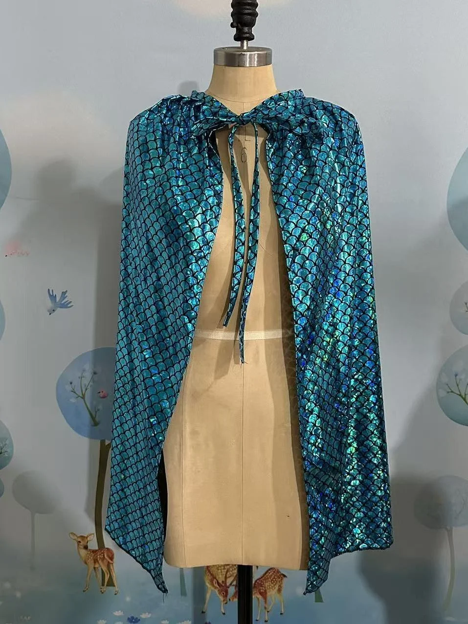 Deep Sea Mermaid Princess Shiny Sequin Hooded Shawl Cyber Future Blue Fish Scale Robe Halloween Cloak Cape Fashionable Women'...
Deep Sea Mermaid Princess Shiny Sequin Hooded Shawl Cyber Future Blue Fish Scale Robe Halloween Cloak Cape Fashionable Women'...