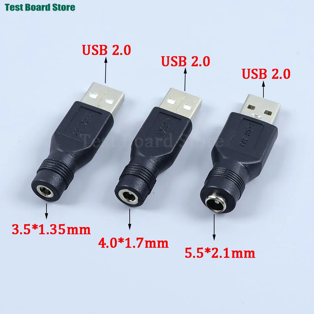 1/2/5Pcs DC Female Jack To USB 2.0 Male Plug Jack 5V Power Plugs Connector Adapter Laptop 3.5*1.35mm/4.0*1.7mm/5.5*2.1mm
1/2/5Pcs DC Female Jack To USB 2.0 Male Plug Jack 5V Power Plugs Connector Adapter Laptop 3.5*1.35mm/4.0*1.7mm/5.5*2.1mm