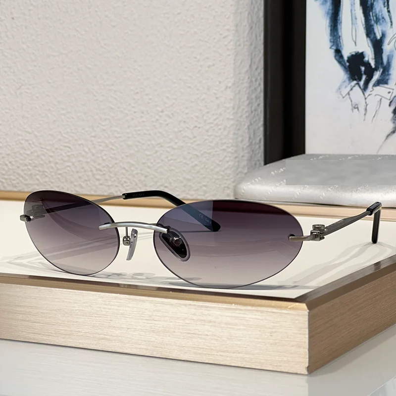 INS Fashion Women's Luxury Oval Boundless Sunglasses BB0179 High Street Metal Grey Rimless Hip Hop Alloy Solar Glasses Female
INS Fashion Women's Luxury Oval Boundless Sunglasses BB0179 High Street Metal Grey Rimless Hip Hop Alloy Solar Glasses Female