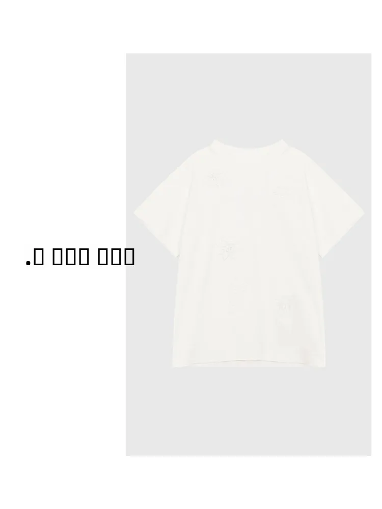 Pure Cotton Embroidered ort Sve round Ne T-irt Wei Private Collection Summer Classic Pattern 00% Cotton Tee
Pure Cotton Embroidered ort Sve round Ne T-irt Wei Private Collection Summer Classic Pattern 00% Cotton Tee