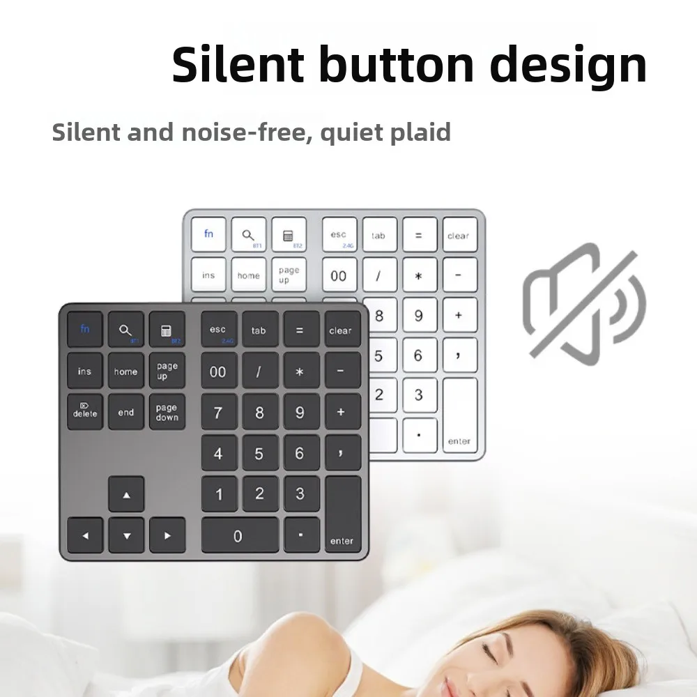 2.4G and Bluetooth Wireless Keyboard Rechargeable 35 Keys Mini Digital Keypad Ergonomic Slim Design Wireless Numeric Keypad
2.4G and Bluetooth Wireless Keyboard Rechargeable 35 Keys Mini Digital Keypad Ergonomic Slim Design Wireless Numeric Keypad