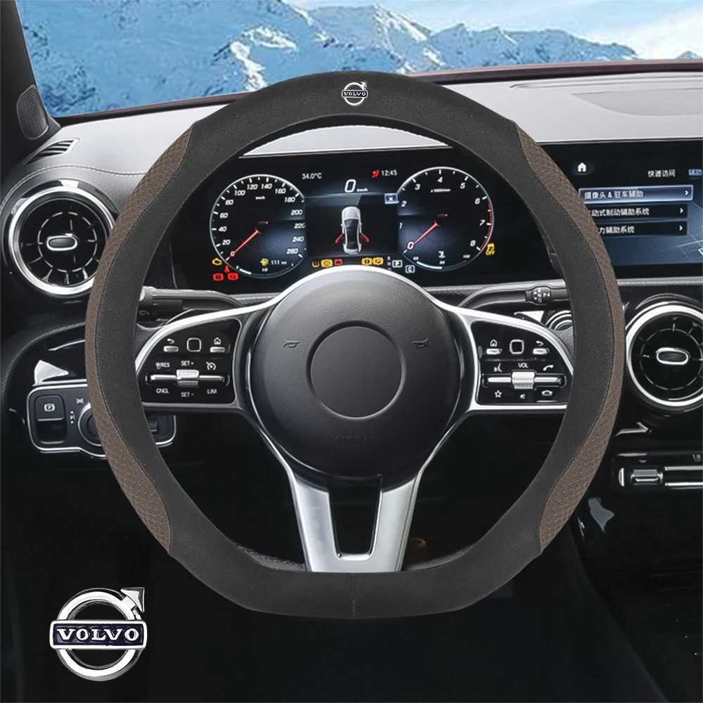 D-shaped PU Leather Car Steering Wheel Cover Three-dimensional Anti Slip Timple And Fashionable For Volvo XC90 V90 D5 S80 T5 D6
D-shaped PU Leather Car Steering Wheel Cover Three-dimensional Anti Slip Timple And Fashionable For Volvo XC90 V90 D5 S80 T5 D6