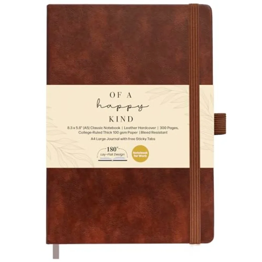 Lined Leather Bound Journal Notebook, Hardcover - 5.8x8.3" - Thick College Ruled Paper Journals for Men and Women - Personal an
Lined Leather Bound Journal Notebook, Hardcover - 5.8x8.3" - Thick College Ruled Paper Journals for Men and Women - Personal an
