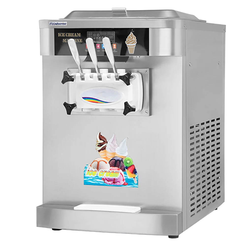 Commercial Soft Serve Ice Cream Machine Desktop Three Flavors Ice Cream Making Machine
Commercial Soft Serve Ice Cream Machine Desktop Three Flavors Ice Cream Making Machine