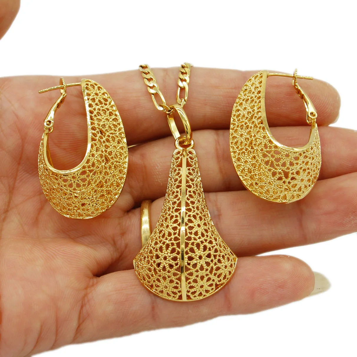 Adixyn 2023 Gold Color Earrings Pendant Necklace Jewelry Sets For Women/Girls Eritrean African Bride Gifts
Adixyn 2023 Gold Color Earrings Pendant Necklace Jewelry Sets For Women/Girls Eritrean African Bride Gifts