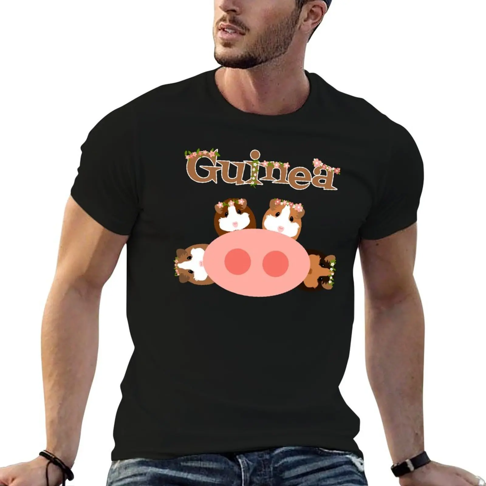 Cute Guinea Pig with Flower Crown T-Shirt man t shirt graphic cotton t shirts man 100% T-Shirt
Cute Guinea Pig with Flower Crown T-Shirt man t shirt graphic cotton t shirts man 100% T-Shirt