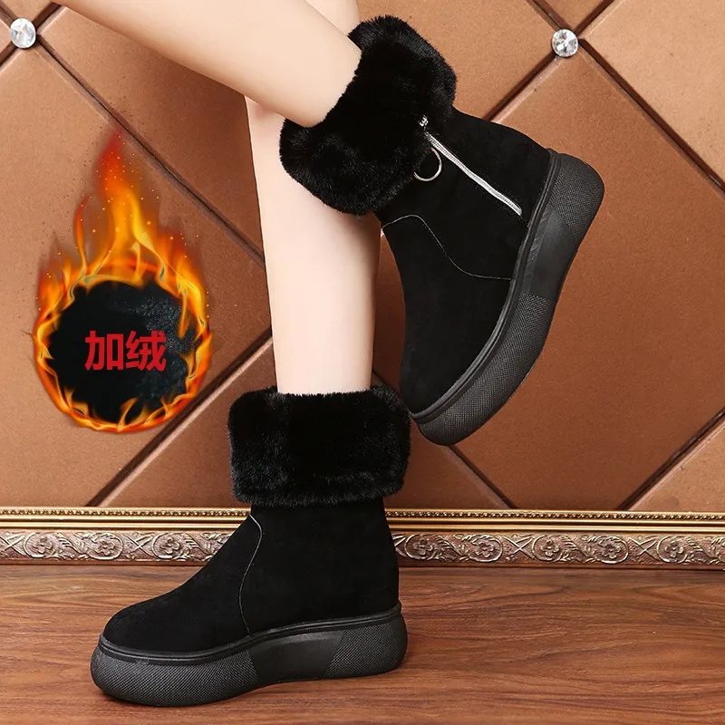 Snow Boots Women Wedges Platform Warm Plush Winter Women's Shoes British Round Toe Ankle Boots Female Cotton Boots Botas Mujer
Snow Boots Women Wedges Platform Warm Plush Winter Women's Shoes British Round Toe Ankle Boots Female Cotton Boots Botas Mujer