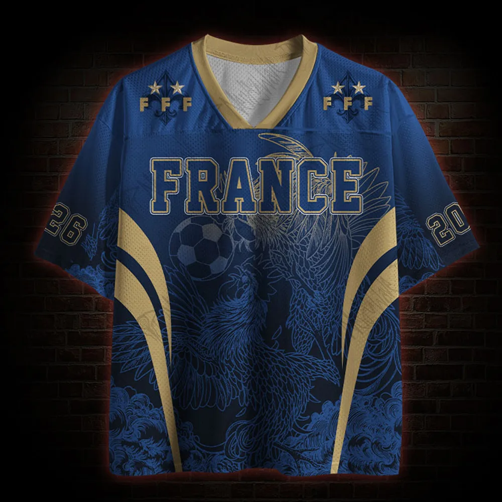 Assist in World Football Matches, Dark Series Mesh Football Jerseys, Personalized F.F.F_Rooster French Mesh Jerseys, 3D Printed
Assist in World Football Matches, Dark Series Mesh Football Jerseys, Personalized F.F.F_Rooster French Mesh Jerseys, 3D Printed