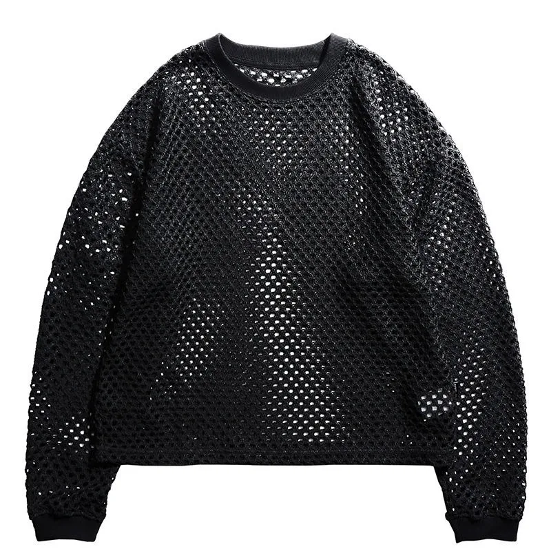 China-Chic Hollow Out Mesh Top American Fashion Autumn New Street Long Sleeve Round Neck Solid Color Blouse Female Clothing
China-Chic Hollow Out Mesh Top American Fashion Autumn New Street Long Sleeve Round Neck Solid Color Blouse Female Clothing