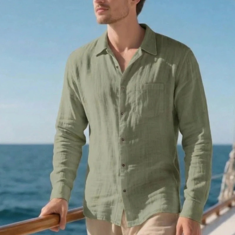 Summer Linen Shirt Long-sleeved Cotton and Linen Men's Mori Shirt Men's Casual Top
Summer Linen Shirt Long-sleeved Cotton and Linen Men's Mori Shirt Men's Casual Top