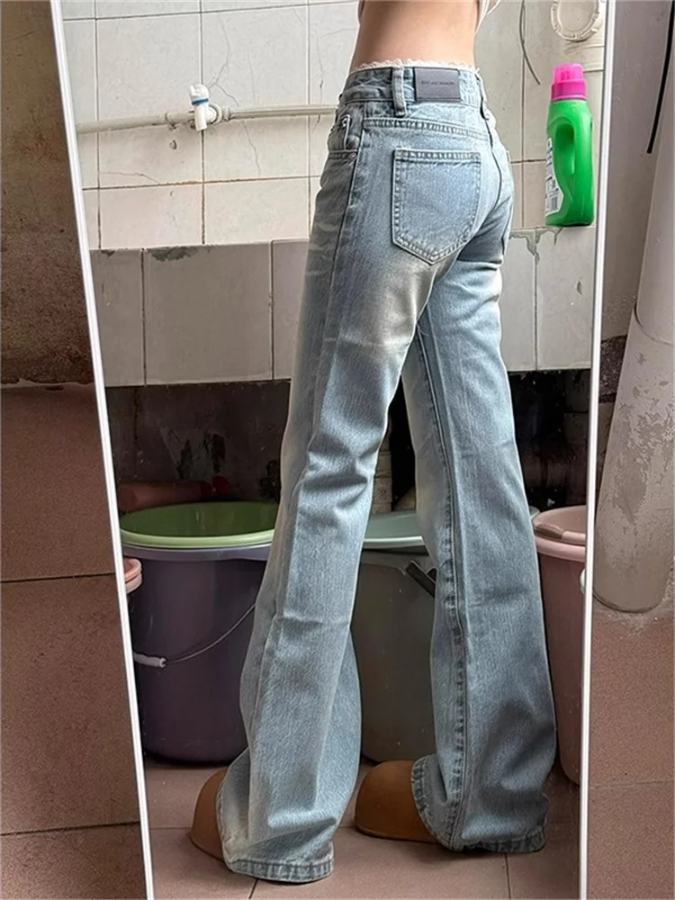 Low Waist Bell Bot Lace Detailing Casual Sle Women's Jeans Summer Slimming Design Long Flared Leggings Faionable Bootcut
Low Waist Bell Bot Lace Detailing Casual Sle Women's Jeans Summer Slimming Design Long Flared Leggings Faionable Bootcut