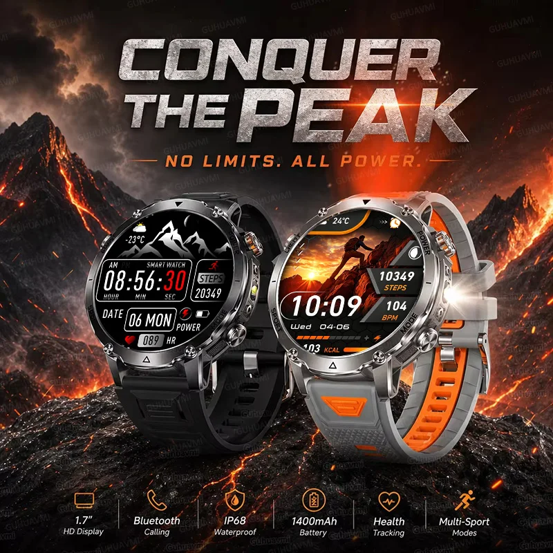 NEW TANK Ultra1400mAh Battery Military Smart Watch Men IP68 Waterproof Rugged Clock SOS LED Flashlight HD Call GPS Tracker Watch
NEW TANK Ultra1400mAh Battery Military Smart Watch Men IP68 Waterproof Rugged Clock SOS LED Flashlight HD Call GPS Tracker Watch
