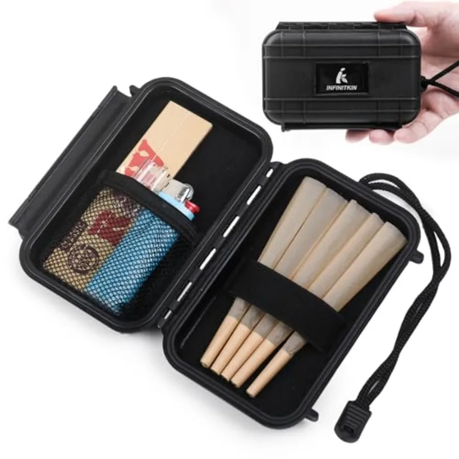 Smell Proof Storage Box and Pre Roll Case Airtight, Waterproof, Portable for Travel, Camping, Hiking and Water Sports
Smell Proof Storage Box and Pre Roll Case Airtight, Waterproof, Portable for Travel, Camping, Hiking and Water Sports