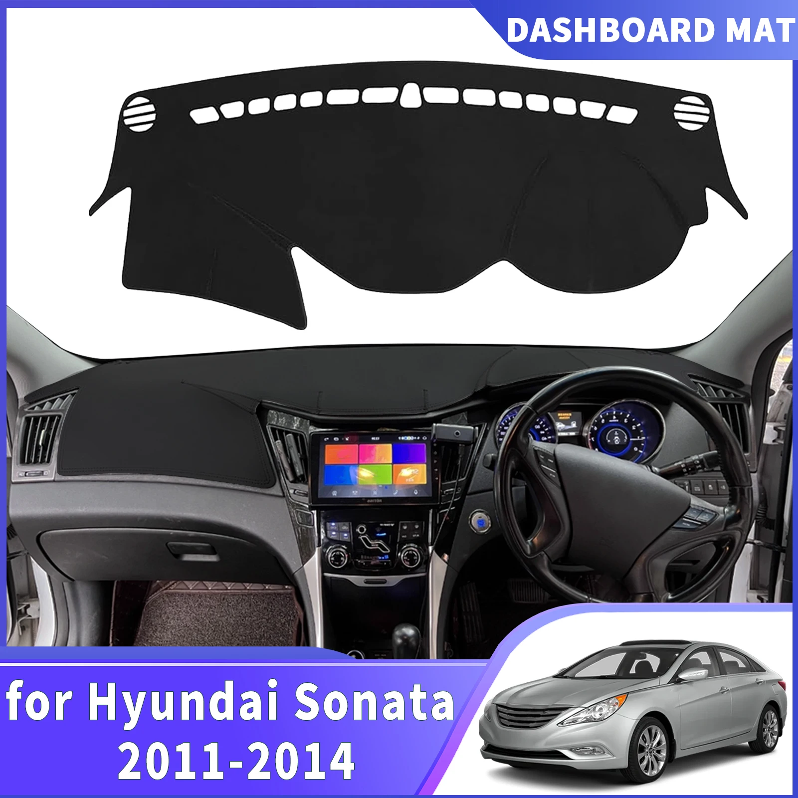 for Hyundai Sonata 2010-2014 YF Custom fit Dashboard Cover Sun Shade Mat Anti‑Glare Anti‑Reflection Carpet Dash Pad Accessories
for Hyundai Sonata 2010-2014 YF Custom fit Dashboard Cover Sun Shade Mat Anti‑Glare Anti‑Reflection Carpet Dash Pad Accessories