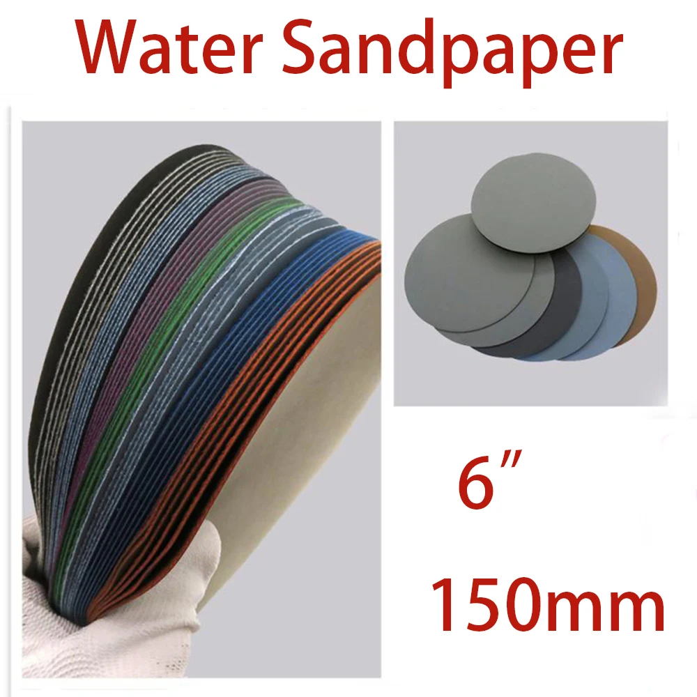 1-100Pcs 6" 150mm Round Water Sandpaper 1500-10000 Grit Flocking Sand Disc For Wet Polishing Of Automobiles Jewelry Furniture
1-100Pcs 6" 150mm Round Water Sandpaper 1500-10000 Grit Flocking Sand Disc For Wet Polishing Of Automobiles Jewelry Furniture