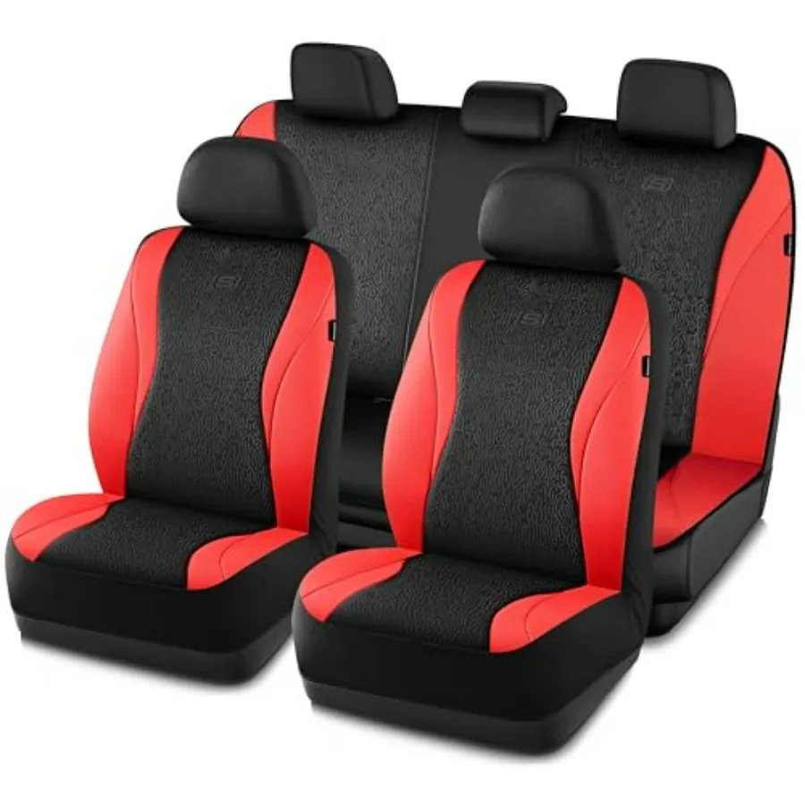 Leather Car Seat Covers with GOGA Mat Technology Waterproof Full Sets Airbag Compatible Comfort Universal Fit for Most Cars Van
Leather Car Seat Covers with GOGA Mat Technology Waterproof Full Sets Airbag Compatible Comfort Universal Fit for Most Cars Van