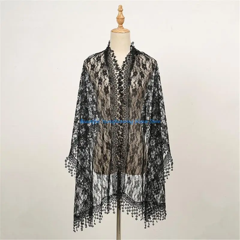E56A Mass Mantilla Veils for Women Catholic Church Mantilla Shawl Headcovering Tassels Tulle Flower Headwrap for Everyday Wear
E56A Mass Mantilla Veils for Women Catholic Church Mantilla Shawl Headcovering Tassels Tulle Flower Headwrap for Everyday Wear