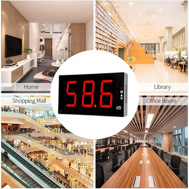 Digital Noise Meter with Sound Alarm, Decibel Monitoring Esting Noise Level Measuring Instrument, Measuring Range of 30-130dB
Digital Noise Meter with Sound Alarm, Decibel Monitoring Esting Noise Level Measuring Instrument, Measuring Range of 30-130dB