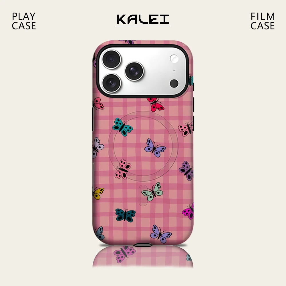 Color Butterfly Pink Check Phone Case for IPhone 17 16 15 14 13 Pro Max Plus for Magnetic Single Double-layer Tough Case
Color Butterfly Pink Check Phone Case for IPhone 17 16 15 14 13 Pro Max Plus for Magnetic Single Double-layer Tough Case