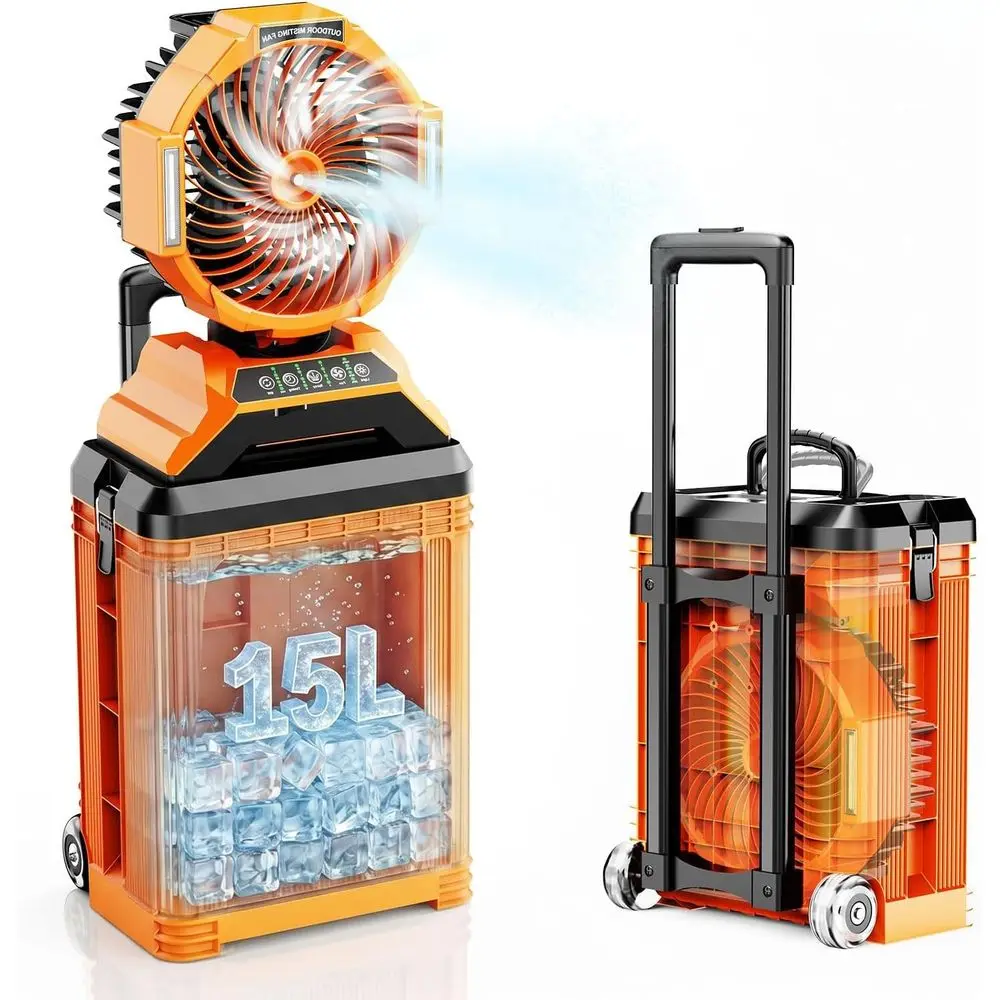 15L Bucket Portable Misting an, 30000mAh Rechargeable Battery Powered Oscillating Cooling an, 4 Strong Winds, BrushlMotor Outdoo
15L Bucket Portable Misting an, 30000mAh Rechargeable Battery Powered Oscillating Cooling an, 4 Strong Winds, BrushlMotor Outdoo