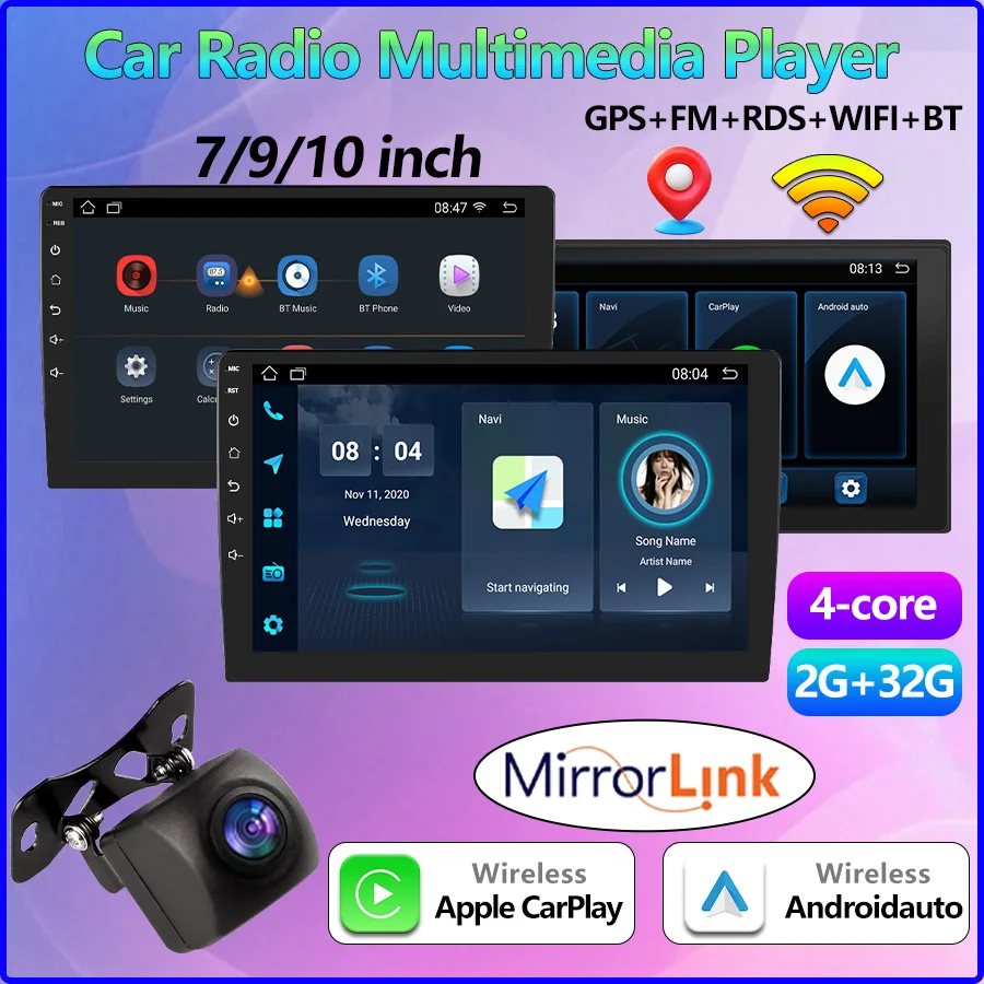 BOSSCAR 2Din 9/10Inch Android Auto Car Radio Mirrorlink WIFI GPS BT FM USB Car Stereo Wireless Carplay Navigation Vehicle Player
BOSSCAR 2Din 9/10Inch Android Auto Car Radio Mirrorlink WIFI GPS BT FM USB Car Stereo Wireless Carplay Navigation Vehicle Player