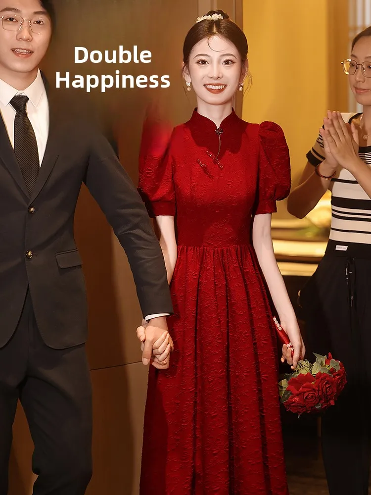 Red Wedding Dress Short Sleeve Slim Fit Vintage Style for Engagement Party Wedding Reception Adult Ceremony Celebra...
Red Wedding Dress Short Sleeve Slim Fit Vintage Style for Engagement Party Wedding Reception Adult Ceremony Celebra...