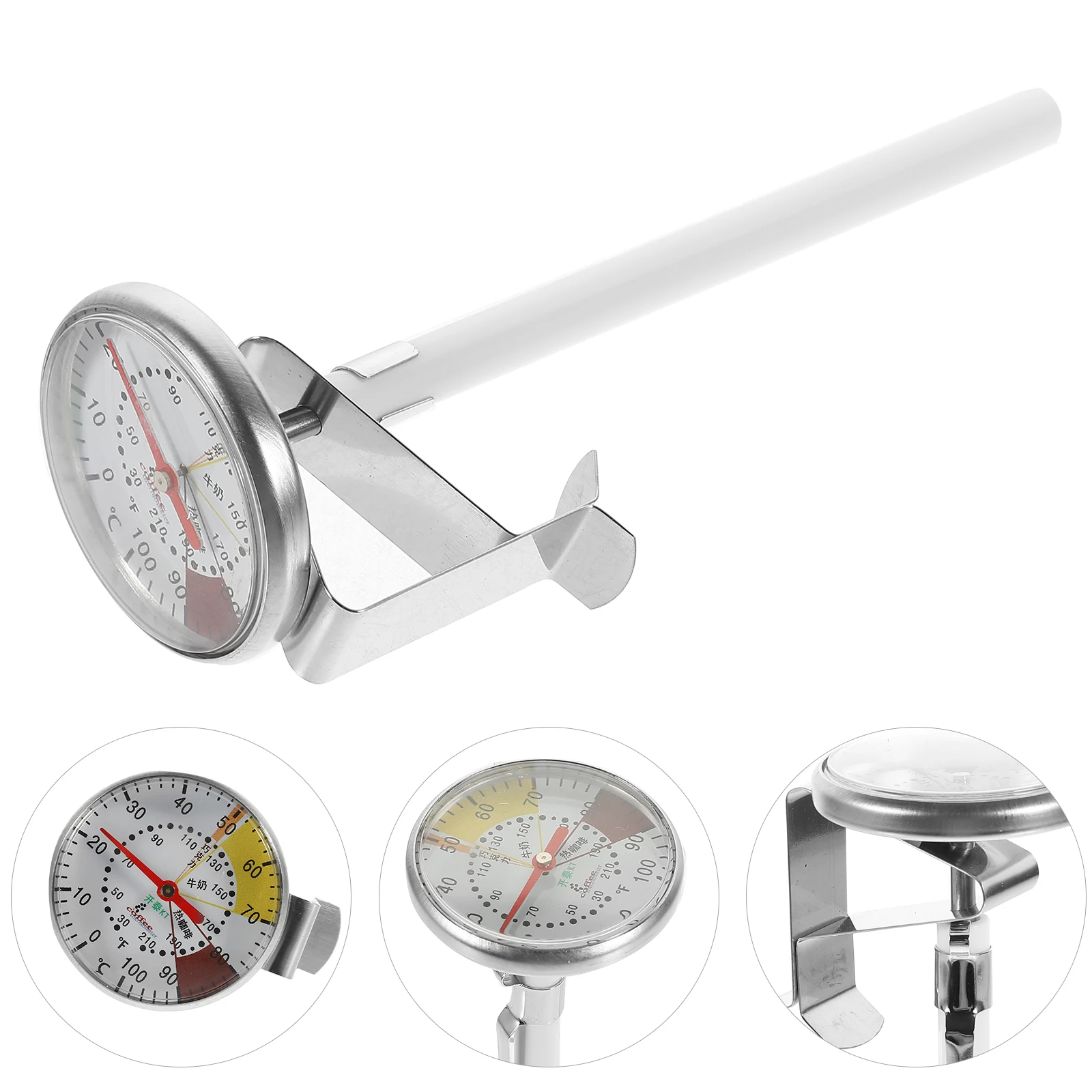 Coffee Milk Foam Thermometer Temperature Device for Cappuccino Espresso Stainless Steel Portable Lightweight
Coffee Milk Foam Thermometer Temperature Device for Cappuccino Espresso Stainless Steel Portable Lightweight