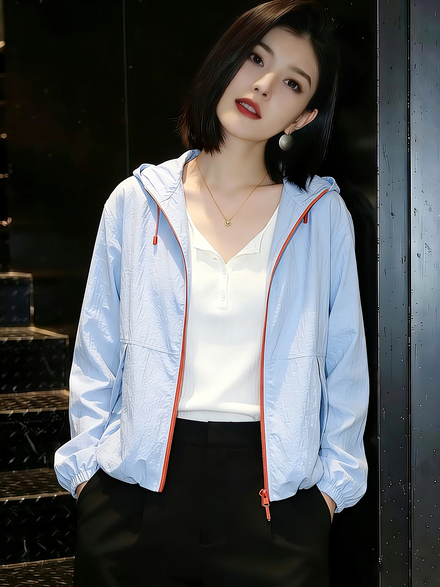 Fashionable Long Sleeve Hooded Jacket Loose Lazy Style Spring 2026 Zipper Closure Women's Outerwear Comfortable Casual Coat
Fashionable Long Sleeve Hooded Jacket Loose Lazy Style Spring 2026 Zipper Closure Women's Outerwear Comfortable Casual Coat