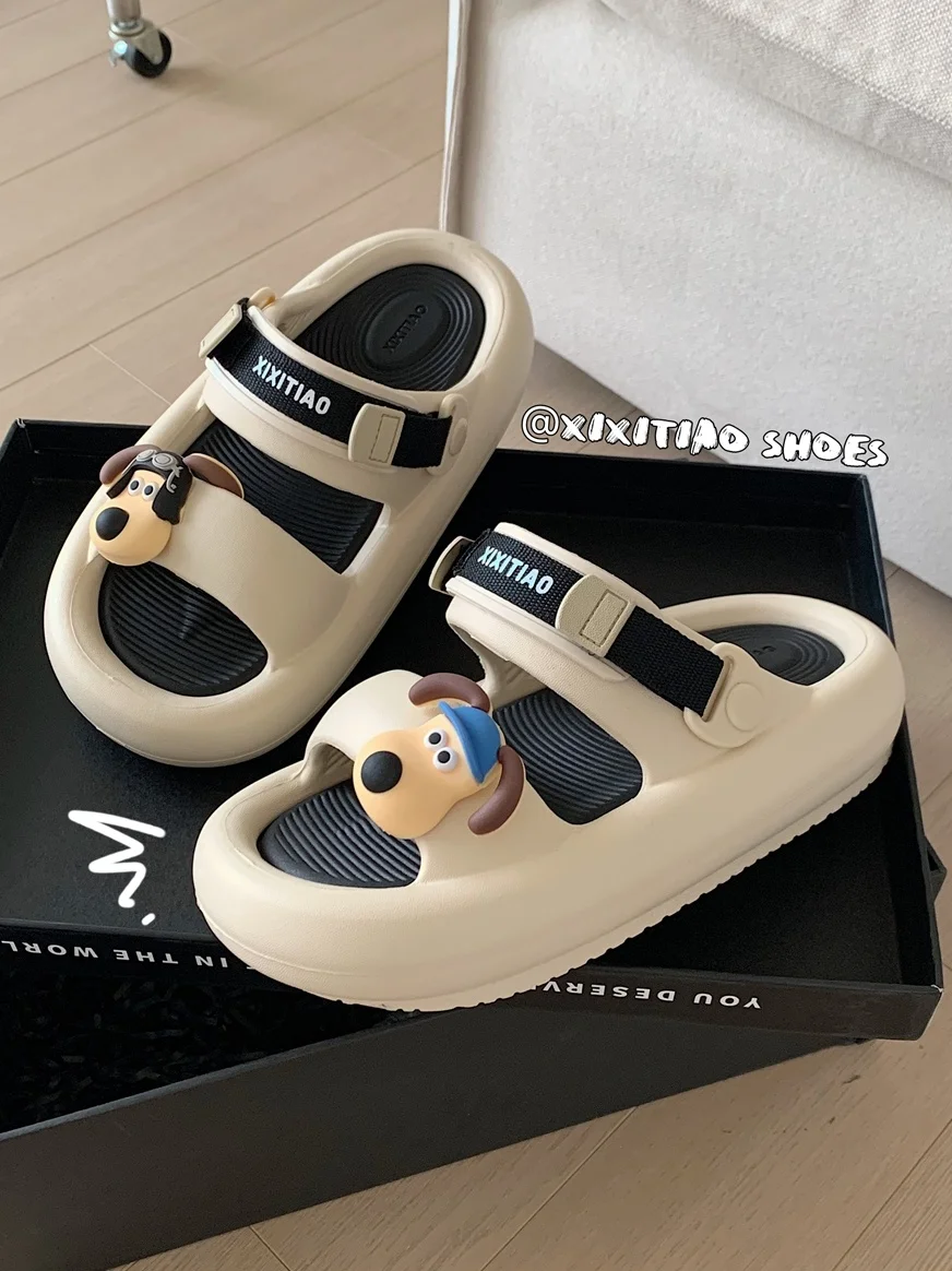 Couples Sandals Personalized Outwear Cute Big Head Dog Thick Sole Slippers Summer Man Women EVA Thick Sole Sandals
Couples Sandals Personalized Outwear Cute Big Head Dog Thick Sole Slippers Summer Man Women EVA Thick Sole Sandals