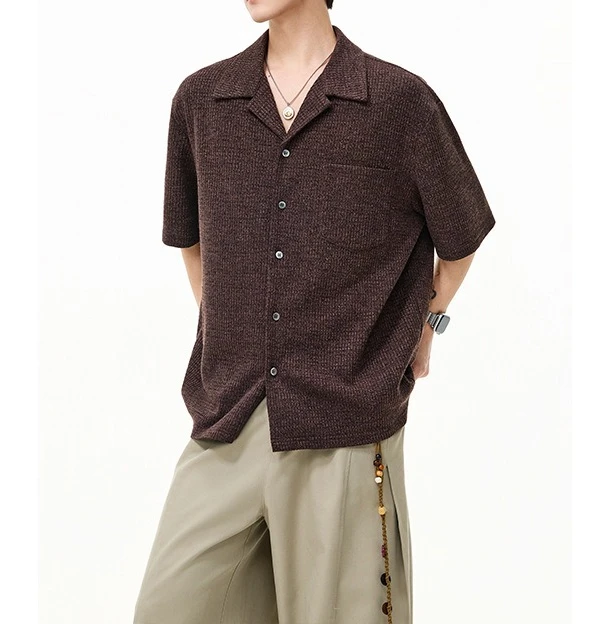 2026 Summer New Sweater Short-sleeved Shirt Colored Yarn Loose Texture Fleece Cuban Collar Shirt Jacket Men
2026 Summer New Sweater Short-sleeved Shirt Colored Yarn Loose Texture Fleece Cuban Collar Shirt Jacket Men