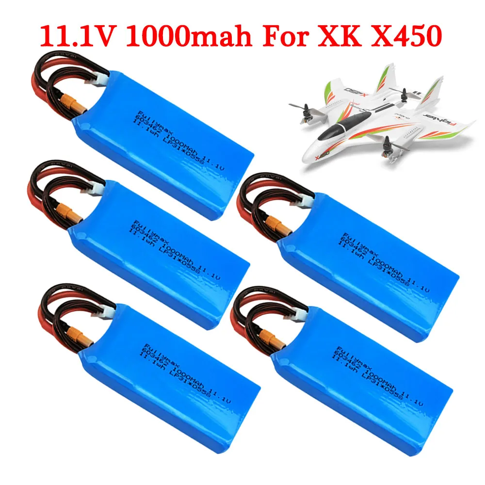 Литий-полимерный аккумулятор 11,1 В 1000 мАч для Wltoys XK X450 FPV RC Drone RC самолет запасные части 3S перезаряжаемая батарея и зарядное устройство XT30 разъем
Литий-полимерный аккумулятор 11,1 В 1000 мАч для Wltoys XK X450 FPV RC Drone RC самолет запасные части 3S перезаряжаемая батарея и зарядное устройство XT30 разъем