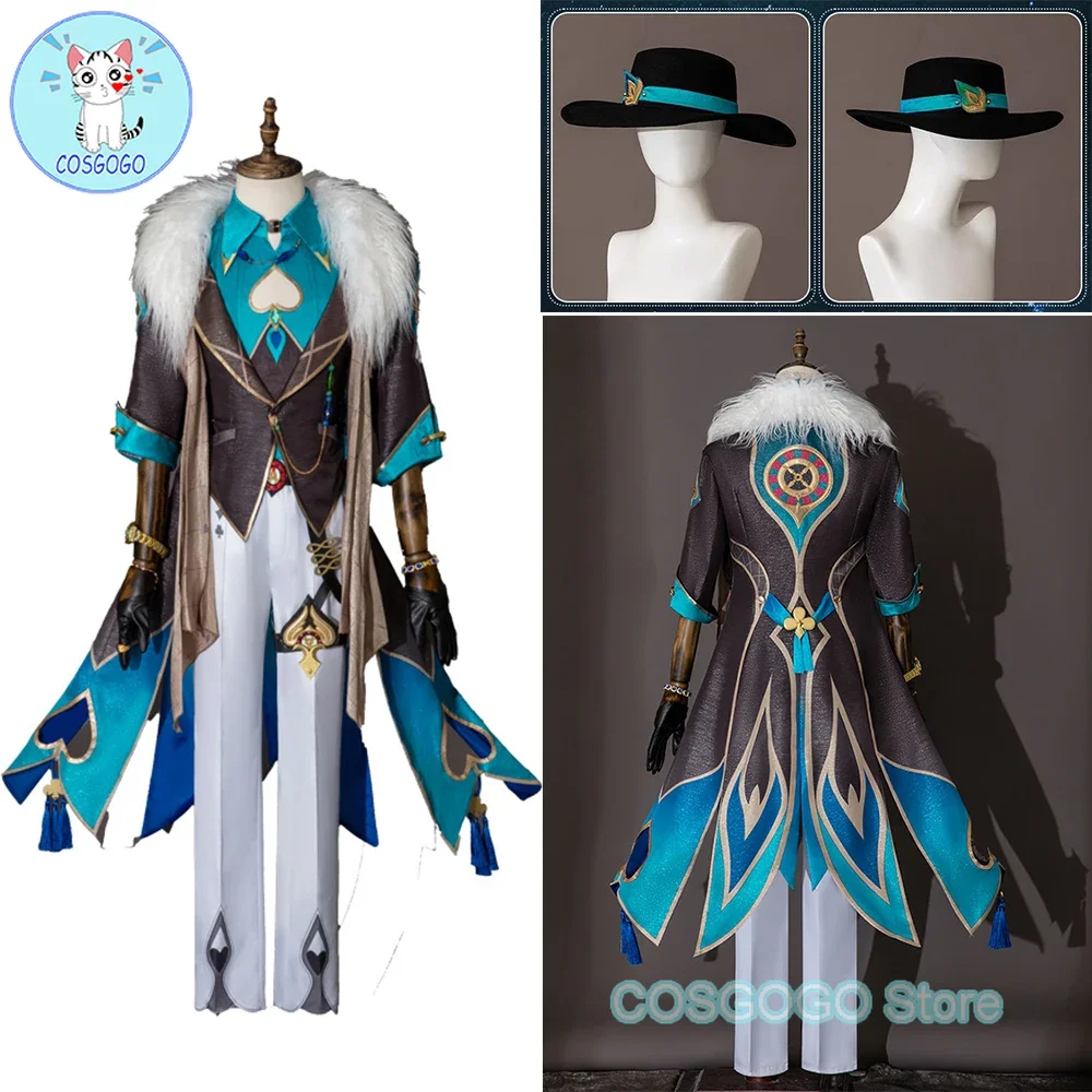 COSGOGO Авантюрин Косплей Игра Honkai Star Rail Костюм Партии Костюм Серьги Шляпа Хэллоуин Униформа Аниме Одежда Парик Обувь
COSGOGO Авантюрин Косплей Игра Honkai Star Rail Костюм Партии Костюм Серьги Шляпа Хэллоуин Униформа Аниме Одежда Парик Обувь