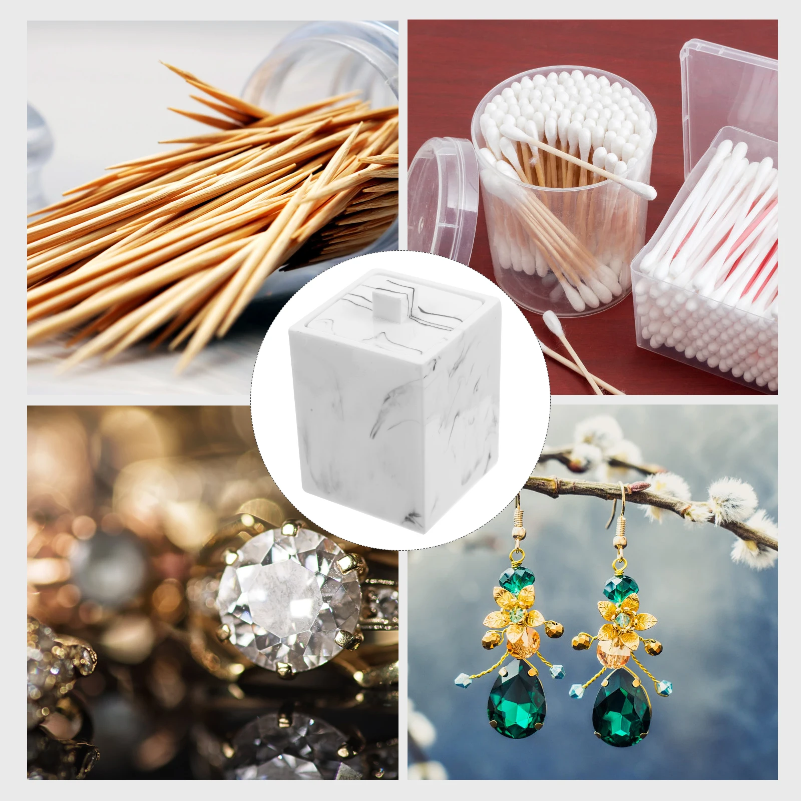 Lovely Resin Cotton Swab Box Marble Pattern Household Storage Organizer For Toothpicks Jewelry Small Tools Portable Case
Lovely Resin Cotton Swab Box Marble Pattern Household Storage Organizer For Toothpicks Jewelry Small Tools Portable Case